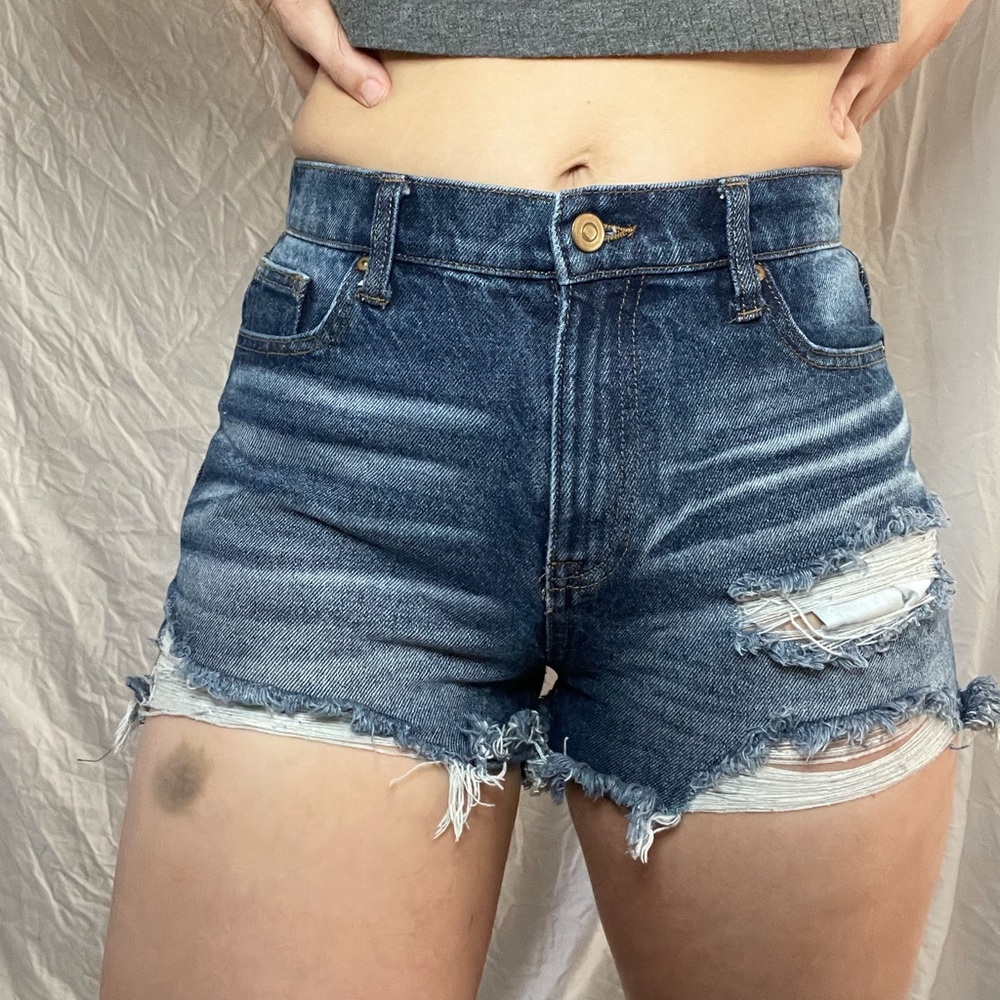 High Rise Denim Shorts